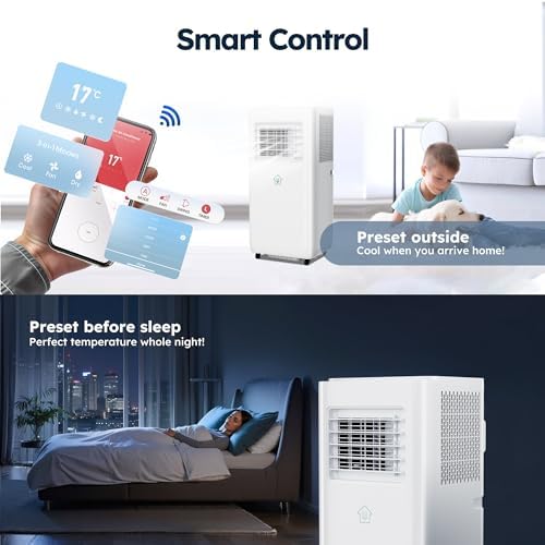 8000 BTU Portable Air Conditioner with Wi-Fi APP Control