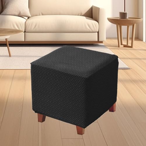 Bifaunvogel Square Ottoman Slipcover S Black