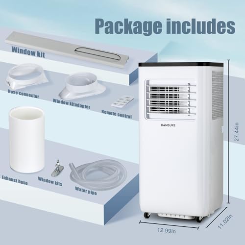 PhiloDeco 10000 BTU Portable AC Unit 400 Sq Ft With Remote Control