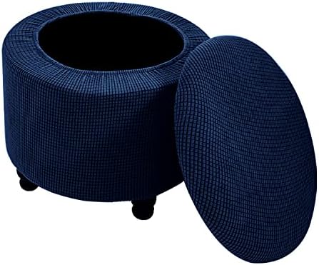 Sanocay Round Ottoman Cover with Storage 1