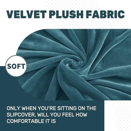 ZNSAYOTX Stretch Velvet Recliner Cover 4-Piece Set