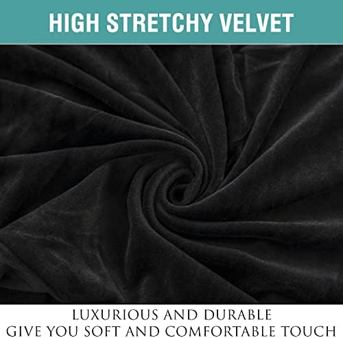 Velvet Chair Covers Set of 4 for Dining Room and Kitchen