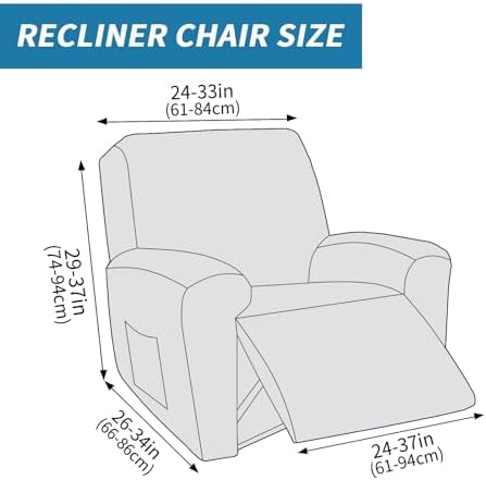 2025 Stretch Recliner Chair Covers 3-Piece Set