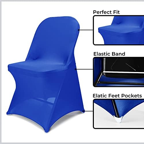 Babenest Spandex Chair Covers 10PCS Universal Fit Royal Blue
