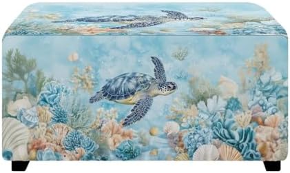 Eritanaer Sea Turtle Stool Cover with Elastic Band