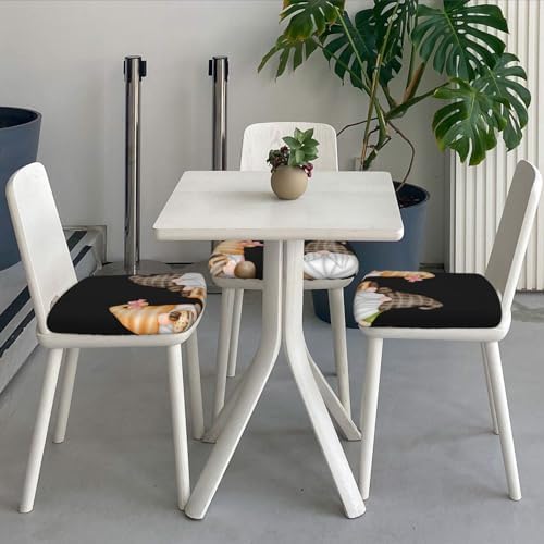 Coffee Lover Gnome Seat Covers for Dining Chairs