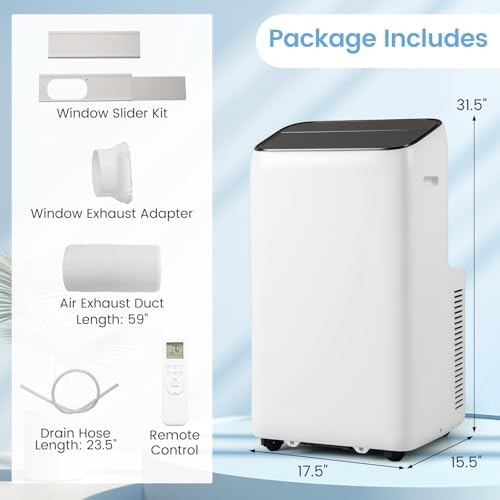 ARLIME 14000 BTU Portable AC Unit with Wi-Fi Fan and Dehumidifier