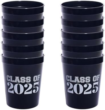 Andersons Black and White Class of 2025 Stadium Cups Set of 10