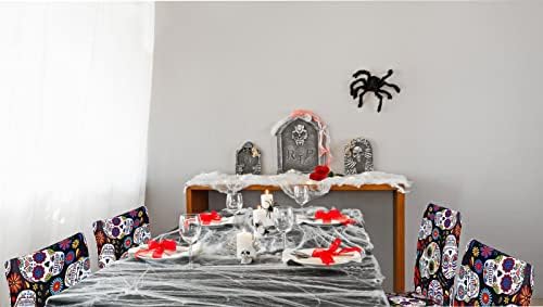 Whaline 4Pcs Halloween Chair Covers with Stretch Elastic Design