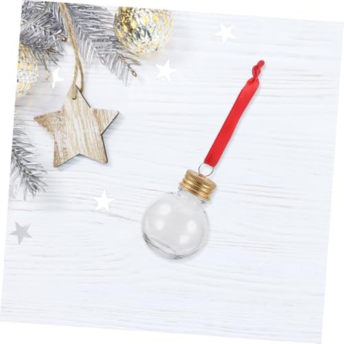 PRETYZOOM 10pcs Light Bulb Shaped Candy Bottles with Caps for Holiday Gifts