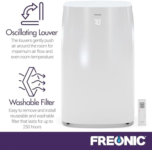 Freonic 7500 BTU Portable Air Conditioner with Remote and Sleep Mode