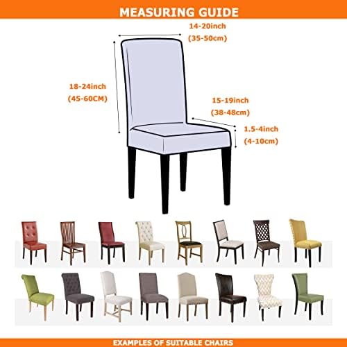Lalluxy Stretchy Dining Chair Slipcovers Set of 4 Beige Flowers II
