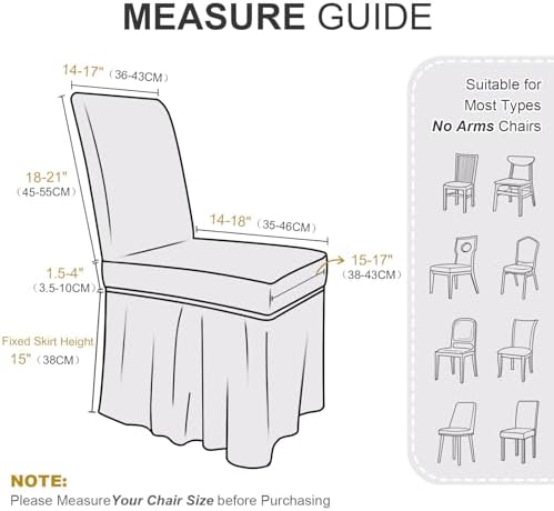 NICEEC Spandex Chair Covers Set of 4 for Dining Room