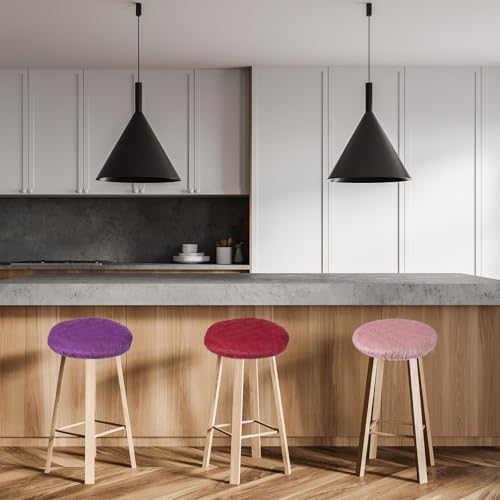 PATIKIL Round Bar Stool Cover Pink 10-126 Inch