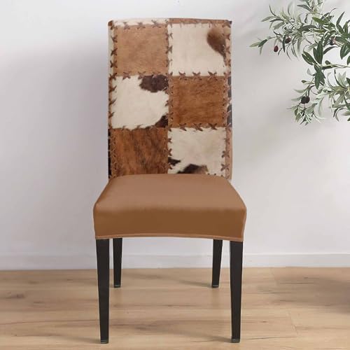 Cow Print Chair Covers Set of 6 for Dining Room