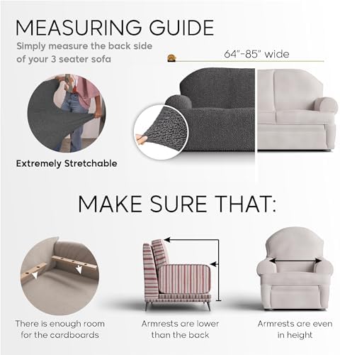 Mamma Mia Sofa Slipcover - Stretch Fit - Cream