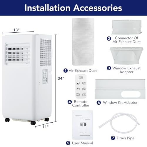 10000 BTU Portable AC 3 In 1 Unit with Dehumidifier and Fan
