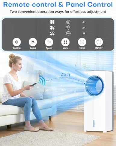 MYICY 32 Inch Bladeless Evaporative Air Cooler