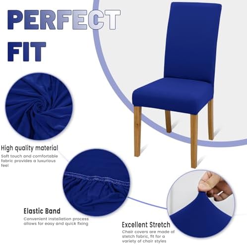 Stretch Chair Covers Set of 2 Royal Blue