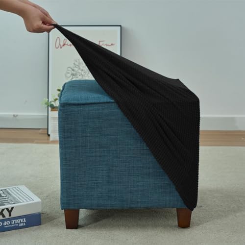 Daunkang Square Ottoman Slipcover with Elastic Bottom