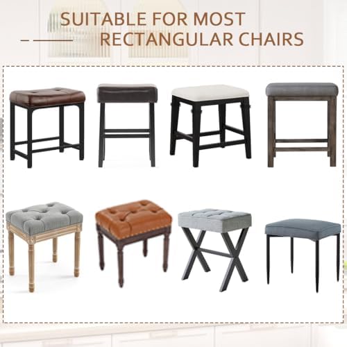 Levoberg Rectangle Bar Stool Cover Set of 2 Beige
