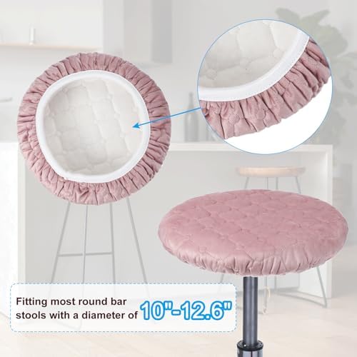 PATIKIL Round Bar Stool Cover Pink 10-126 Inch