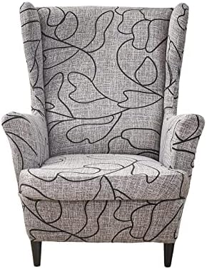Eco-Ancheng 2 Piece Wingback Chair Slipcover Set