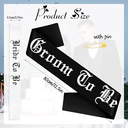 Bride to Be Sash and Groom to Be Sash Set