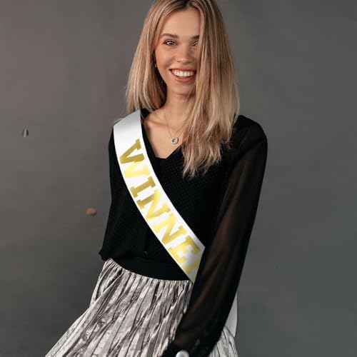 Winner Satin Sash with Gold Text for Celebrations