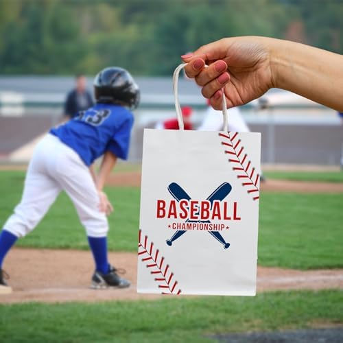 16 PCS Baseball Tote Bags with Handles
