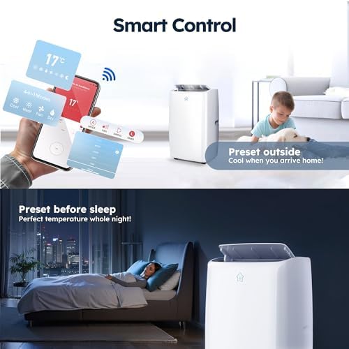 12000 BTU Smart Air Conditioner with Heat and 4 Modes