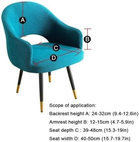 Tanghulu Set of 4 Dining Chair Covers with Wingback Arms