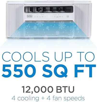 BLACKDECKER 12000 BTU Inverter Window AC Unit ENERGY STAR Rated White