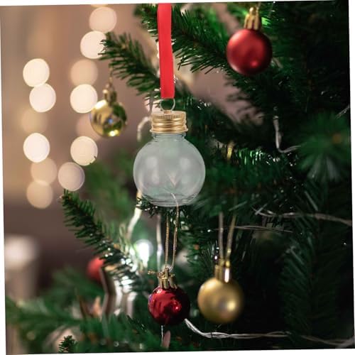 PRETYZOOM 10pcs Light Bulb Shaped Candy Bottles with Caps for Holiday Gifts