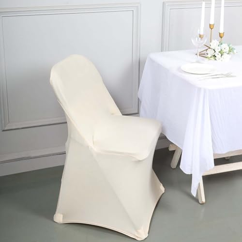 Efavormart Stretchy Spandex Folding Chair Cover - Beige