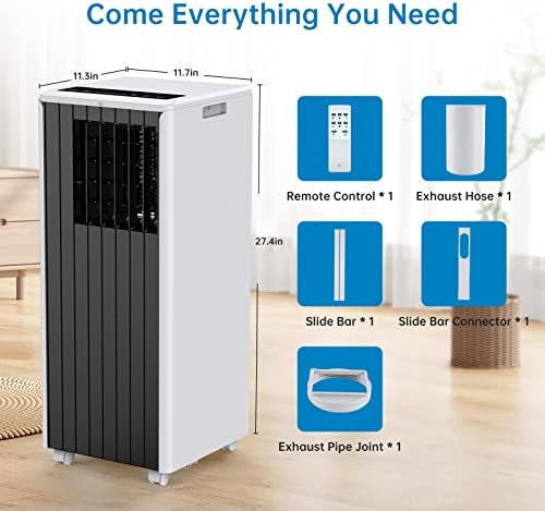 Hipicute 8000 BTUs Portable AC with Dehumidifier and Fan