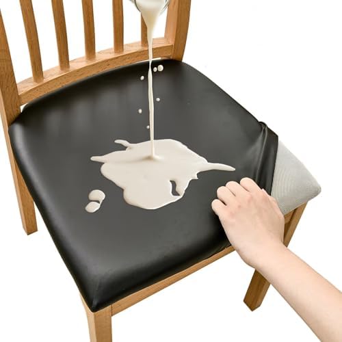 HAOYONG Waterproof Dining Chair Seat Covers Set of 4 1