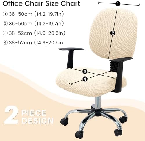 MIFXIN 2-Piece Stretchable Office Chair Cover