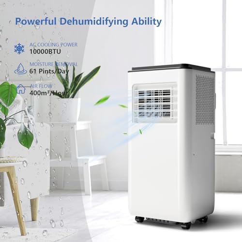 10000 BTU Portable AC Unit 3IN1 with Fan and Dehumidifier