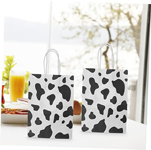 KOMBIUDA 12 Pcs Cow Theme Paper Tote Bags Party Decorations