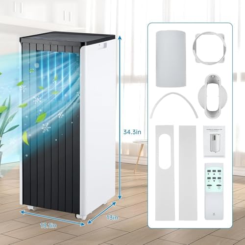 LALFPET 8000 BTU Portable Air Conditioner with Cooling Dehumidifier and Fan