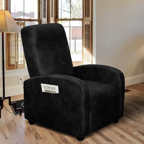 Leather Look Recliner Chair Covers 4-Piece Set
