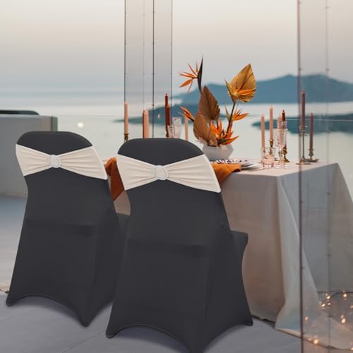 AZAMIA 30pcs Stretch Folding Chair Covers