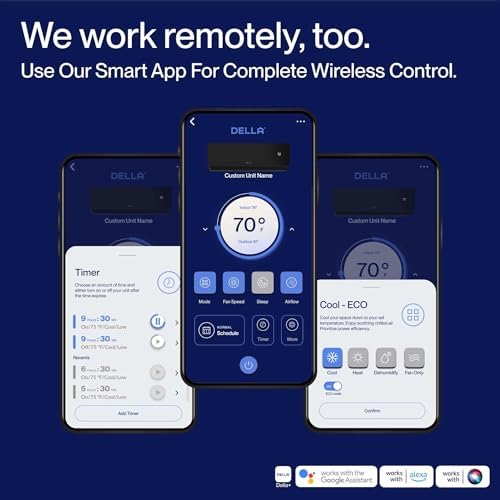 Della Umbra Series 12000 BTU Mini Split AC with Alexa Compatibility 1