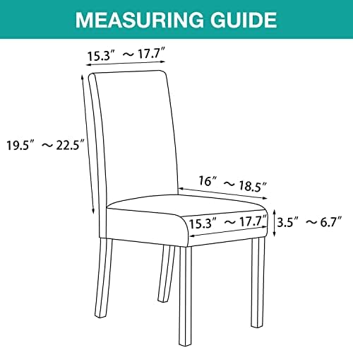 Turquoize Chair Covers Set of 2 for Dining Chairs Ivory