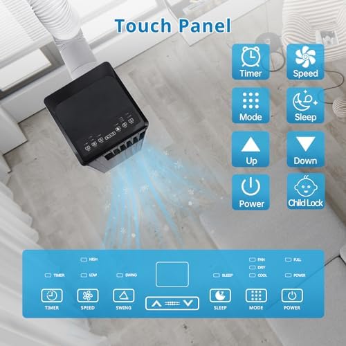 GAOMON 8000 BTU Portable AC with Dehumidifier and Fan