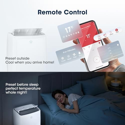 Wattsmart 14000BTU Portable AC Unit with App Control White