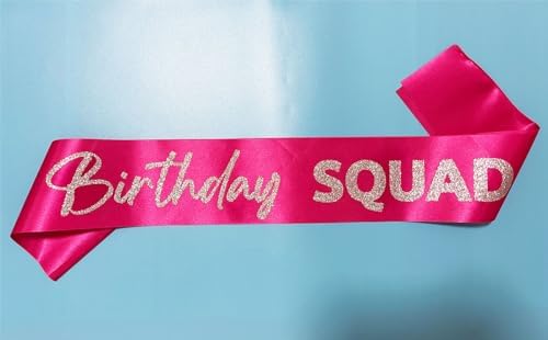 Birthday Squad Sash - 8 Pack Party Favors Decorations