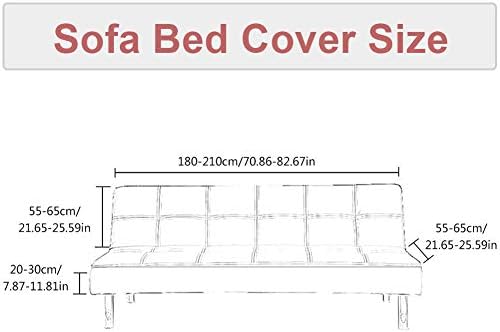 MIFXIN Sofa Bed Cover for Armless Sofa Elastic Stretch Printed