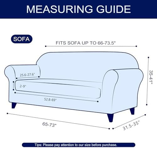 SUBRTEX Stretch Sofa Slipcover 2 Piece 3 Seater Cover